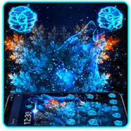 Blue Black Wolf Theme icon