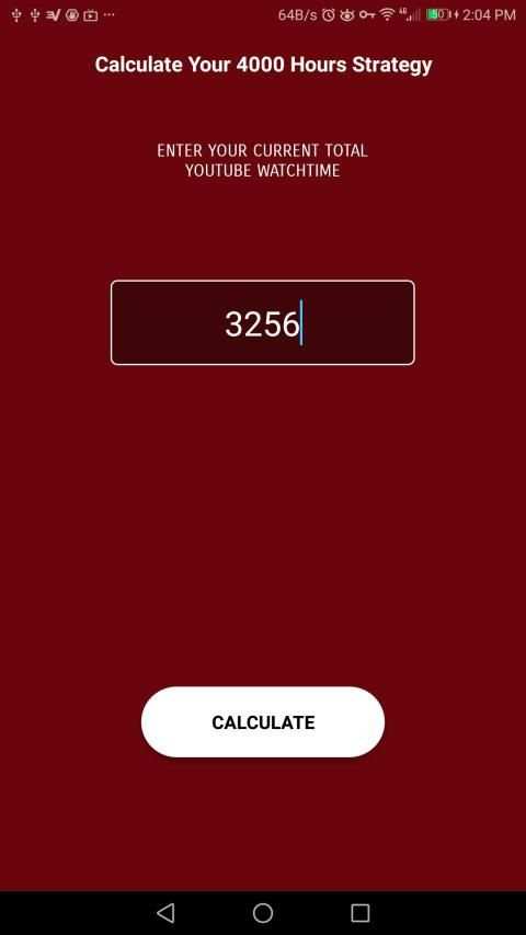 4000 Watch Hours Strategy Calculator screenshot 2