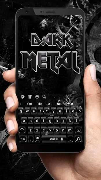 Dark Black Metal Keyboard Theme screenshot 5