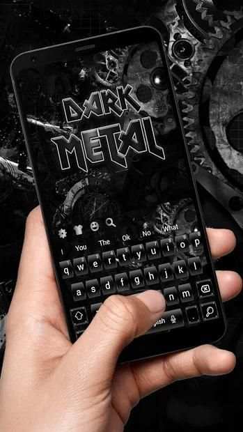 Dark Black Metal Keyboard Theme screenshot 4