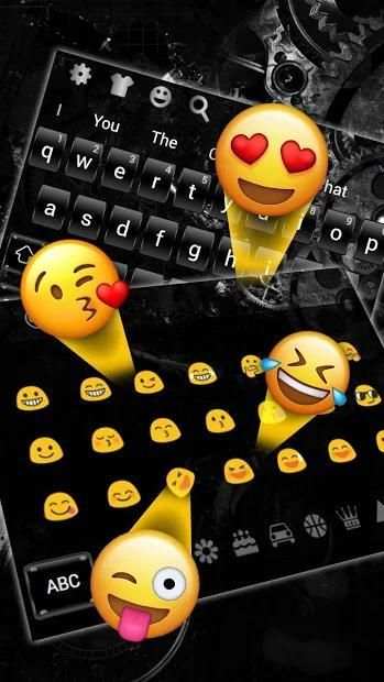 Dark Black Metal Keyboard Theme screenshot 2