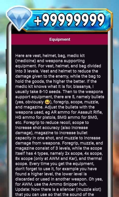 Tips Diamonds Free for Free Fire screenshot 1