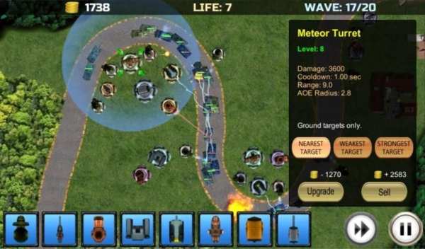 Tower Defense: Turrets Lite screenshot 2