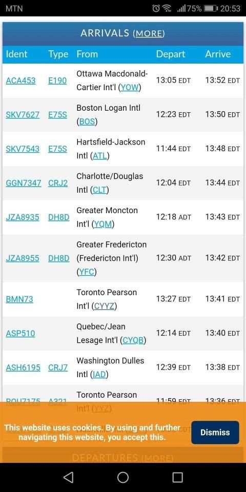 FlightAware screenshot 2