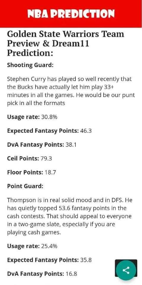 Dream11 Stats screenshot 1