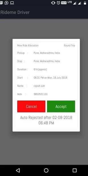 Rideme (Driver) स्क्रीनशॉट 3