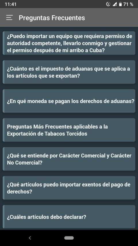 Normas Aduaneras de Cuba screenshot 9