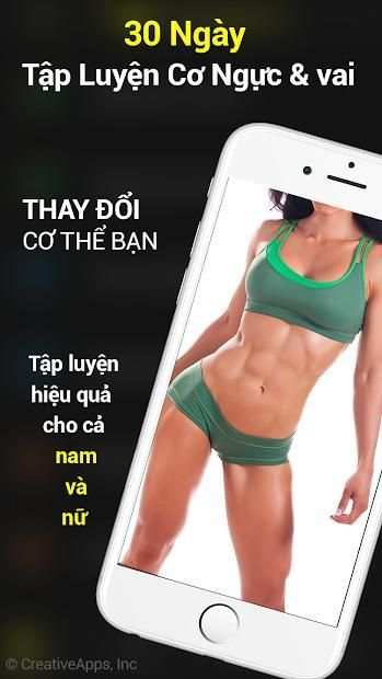 30 Ngày Tập Cơ Ngực & Vai Free screenshot 2