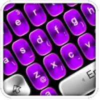 Purple Metal Texture Keyboard Theme