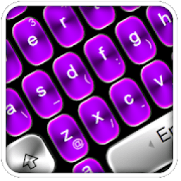 ikon Purple Metal Texture Keyboard Theme