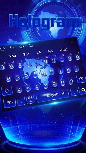 Keyboard Hologram Blue screenshot 3