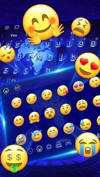 Keyboard Hologram Blue screenshot 1