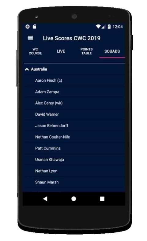Live Scores CWC 2019 स्क्रीनशॉट 5
