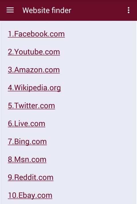 Website Finder screenshot 1