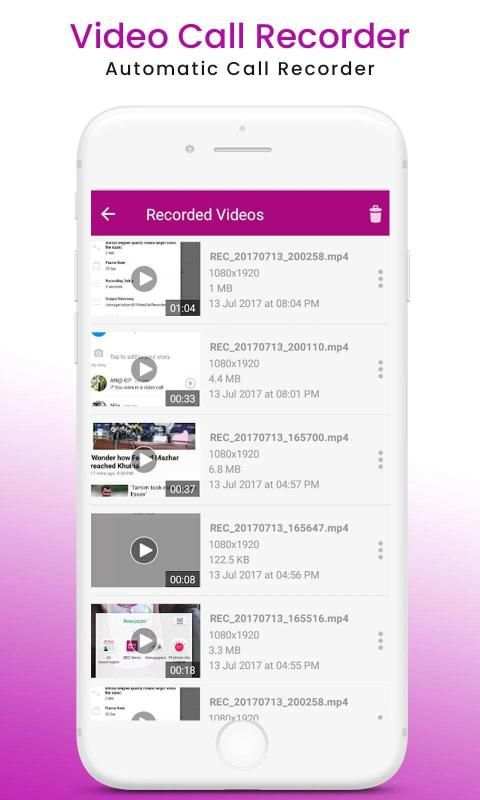 Video Call Recorder - Automatic Call Recorder screenshot 4