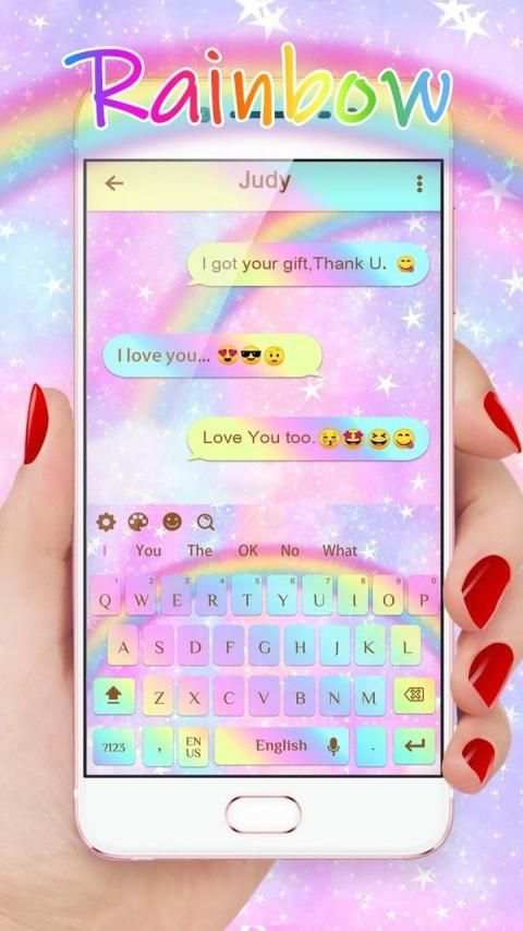 Rainbow Galaxy Keyboard screenshot 4