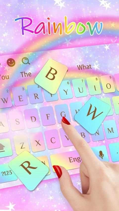 Rainbow Galaxy Keyboard screenshot 3