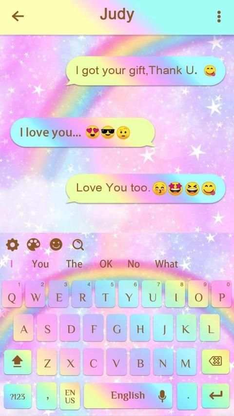 Rainbow Galaxy Keyboard screenshot 1