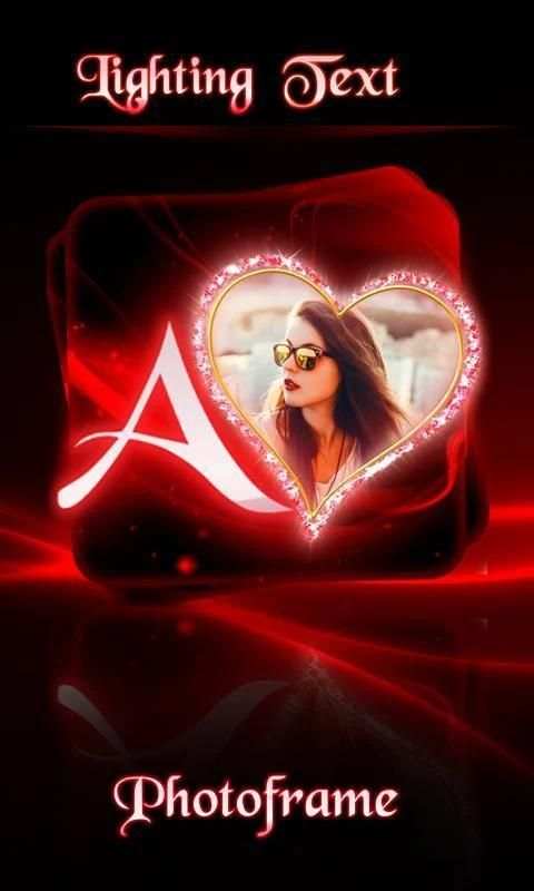 Lighting Text Heart Photo Frame – Love FIRE Frame screenshot 4