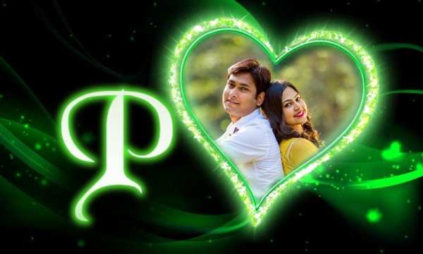 Lighting Text Heart Photo Frame – Love FIRE Frame screenshot 3