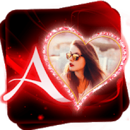 Lighting Text Heart Photo Frame – Love FIRE Frame icon