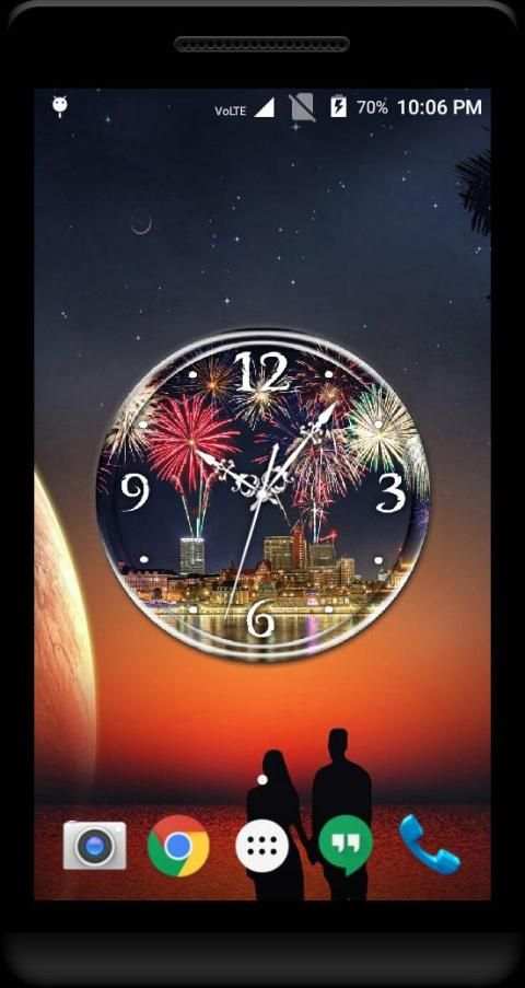 Firework Clock Live Wallpaper screenshot 3