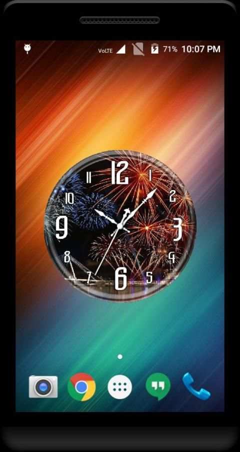 Firework Clock Live Wallpaper screenshot 2