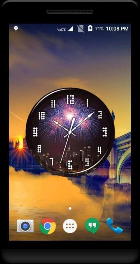 Firework Clock Live Wallpaper screenshot 1
