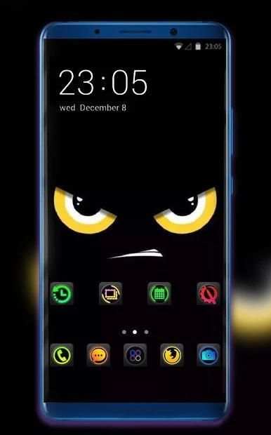 Angry face cartoon theme wallpaper स्क्रीनशॉट 4