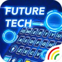 Neon Blue Keyboard - Tech