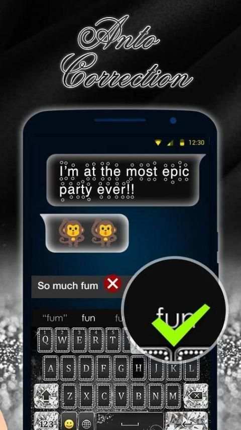 Silver Shining Keyboard Theme screenshot 1
