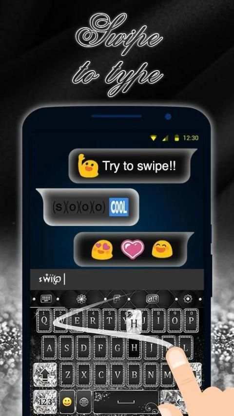 Silver Shining Keyboard Theme screenshot 2