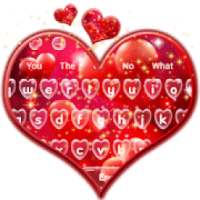 Red Love Heart Keyboard Theme