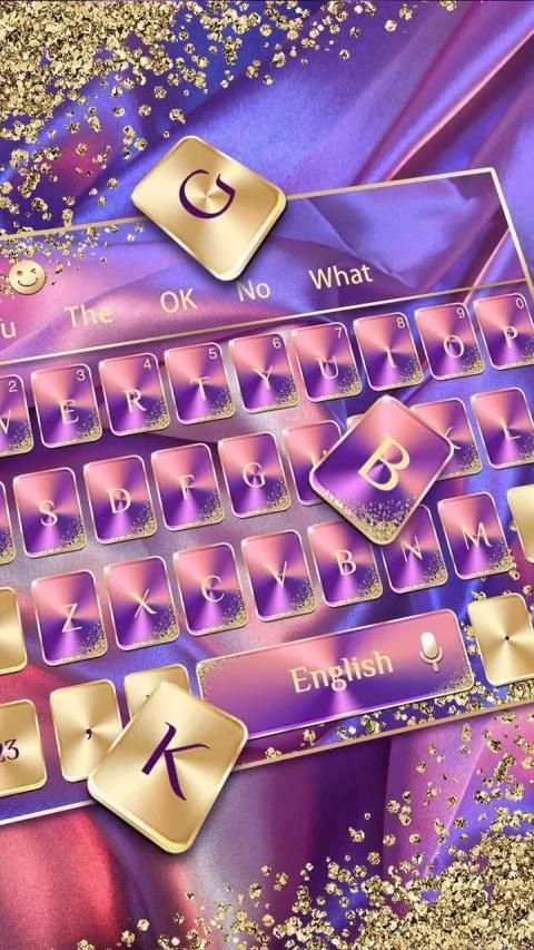 Pink Purple Gold Luxury Keyboard screenshot 2