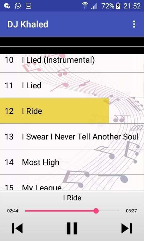 DJ Khaled song screenshot 2