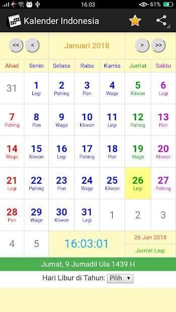Kalender Indonesia 1 تصوير الشاشة