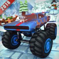 Chrismas Mountain Monster Truck Stunts