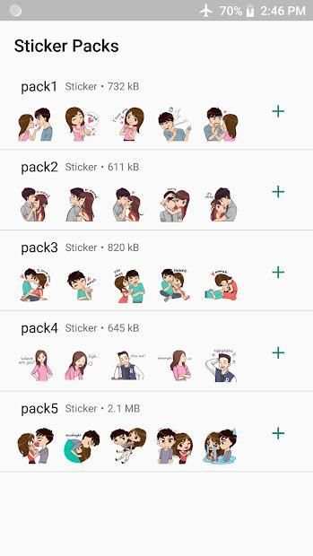 Love Sticker Packs For WhatsApp - WAStickerApps स्क्रीनशॉट 1