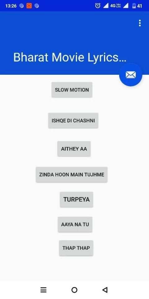 Bharat Movie Lyrics App screenshot 1