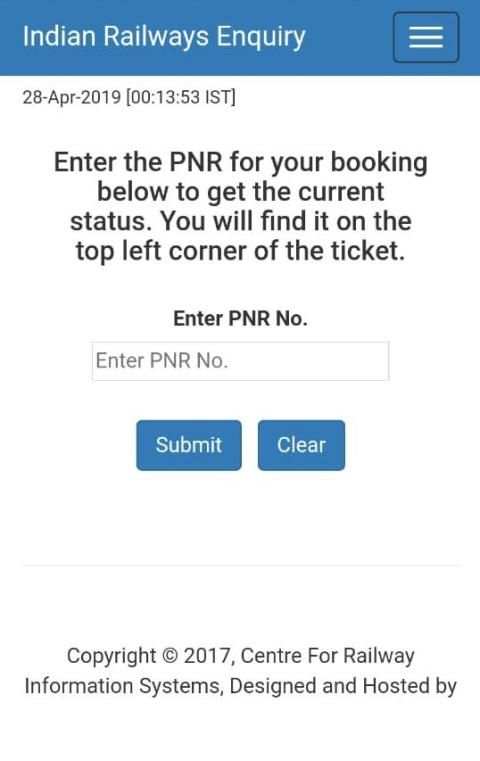 PNR Status | Indian Railway screenshot 1