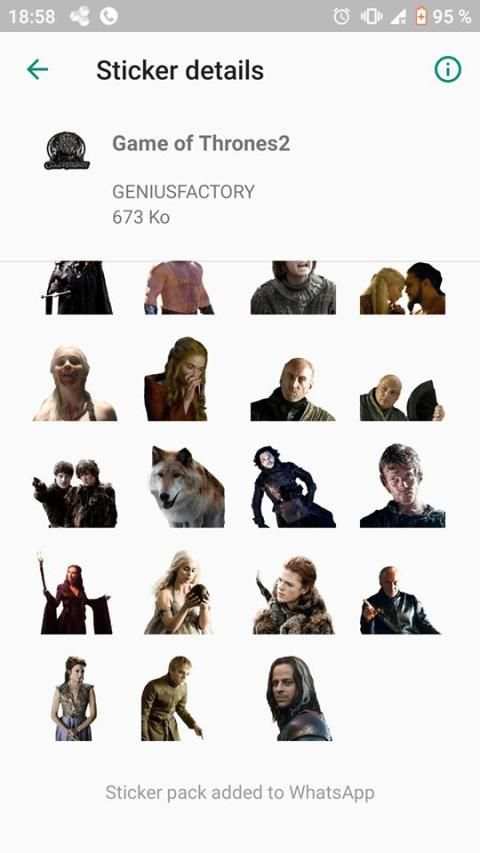 Stickers Game Of Thrones For WhatsApp screenshot 5