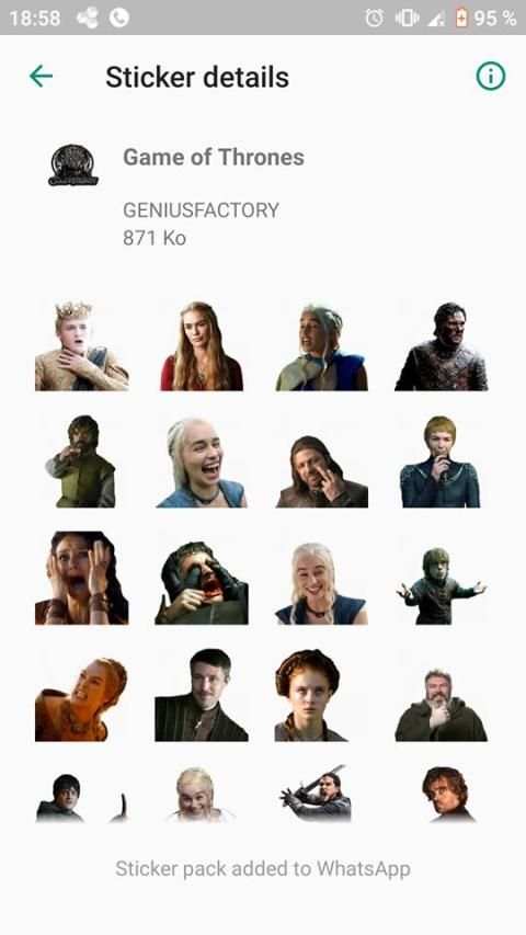 Stickers Game Of Thrones For WhatsApp screenshot 4