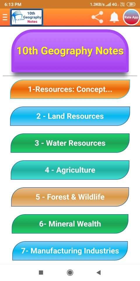 10th Geography Notes (Social Science) screenshot 5