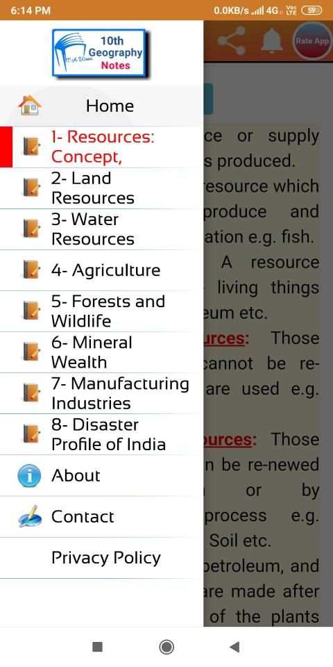 10th Geography Notes (Social Science) screenshot 1