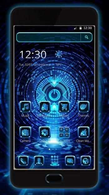Tema teknologi biru screenshot 2