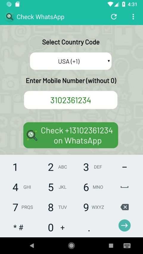 Check Number WA (for WhatsApp) स्क्रीनशॉट 1