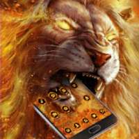 Gold Vivid Blustering Lion Theme