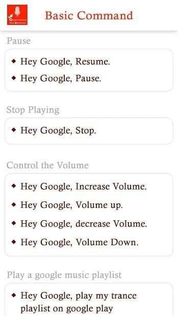 Ok Google Voice Commands for Google Assistant screenshot 1