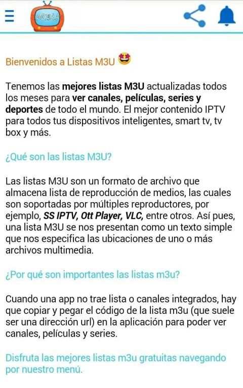 Listas M3U screenshot 2