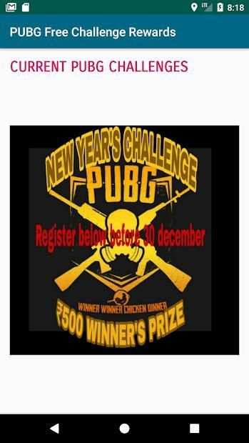 PUBG Free Challenge Rewards screenshot 1